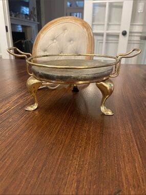 Vintage 1980’s Mini Brass Chafing Dish Warmer - Works